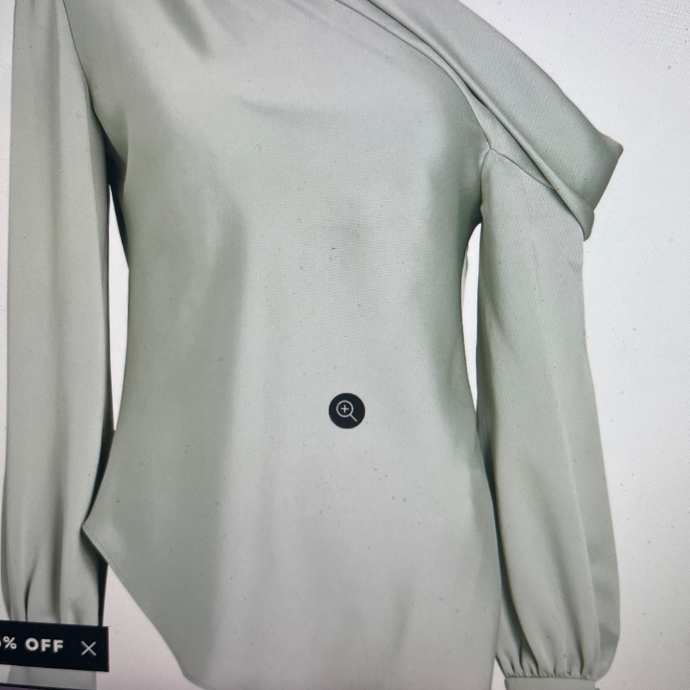 Jonathan SIMKHAI ALICE COLD SHOULDER TOP (LARGE) IN COVE(GREEN) WITH TAGS